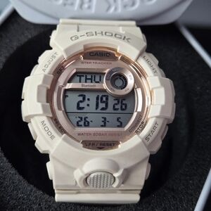Casio G-Shock G-Squad Cream/Rose Gold series watch w Bluetooth+Fitness Tracker